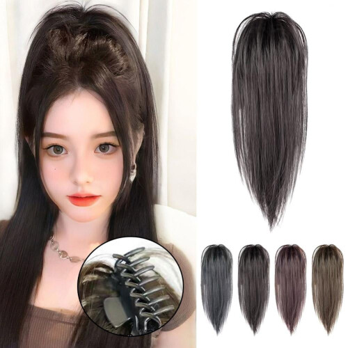 Extensión de coleta lisa para mujer con pinza. 2