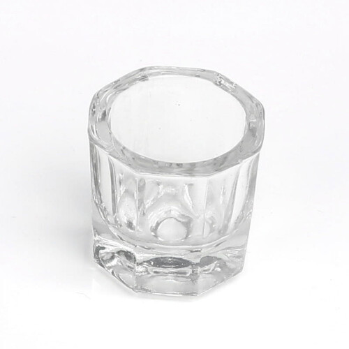 Achteckige Dappenschale aus Kristallglas, 7 ml 2