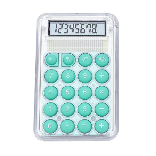8-Digit Transparent Calculator with Large Buttons 1