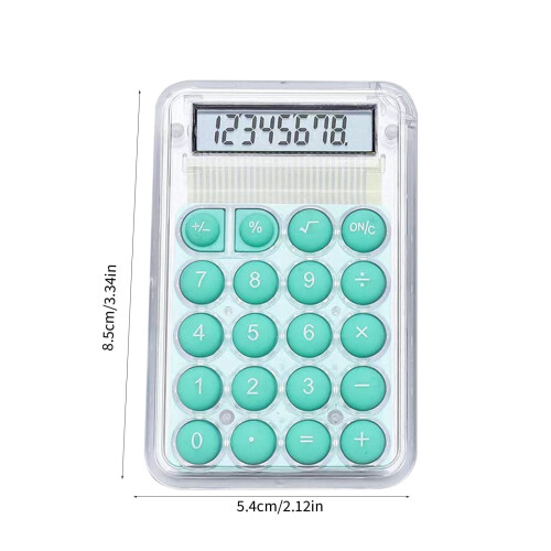 8-Digit Transparent Calculator with Large Buttons 2