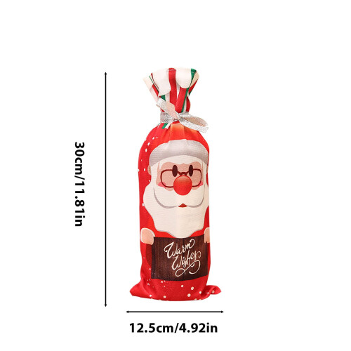 Housse de bouteille de vin rouge de Noël (1 pièce) 1
