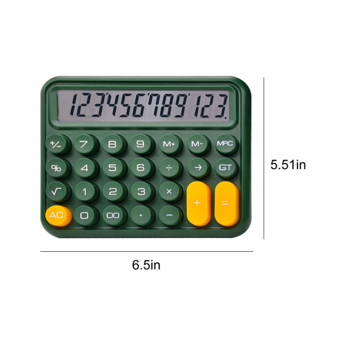 Black Tech Desktop Calculator 12-Digit Ultra-Thin Display 2