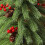 Mini Christmas Tree with Lights Flocked Needles Berries 12 5