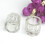 Achteckige Dappenschale aus Kristallglas, 7 ml 6