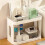 White ABS Desktop Storage Rack Double Layer 7
