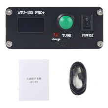 ATU-100 Pro+ 1,8-55 MHz, Automatischer Antennentuner, Multifunktional, Praktisch, 0,96 Zoll, Wiederaufladbar, mit Tasche