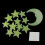 Pacote de adesivos que brilham no escuro com lua e estrelas 3