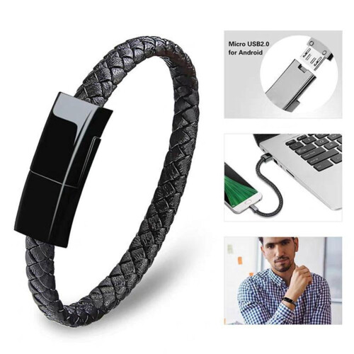Cable USB para cargar pulseras iPhone y Android, 1 m 1