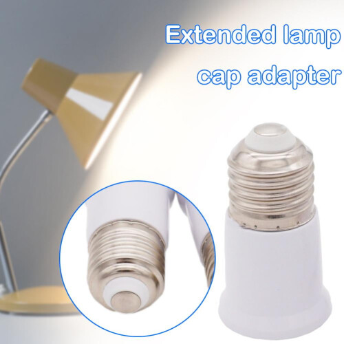 E27 Light Socket Extender Adapter White 1