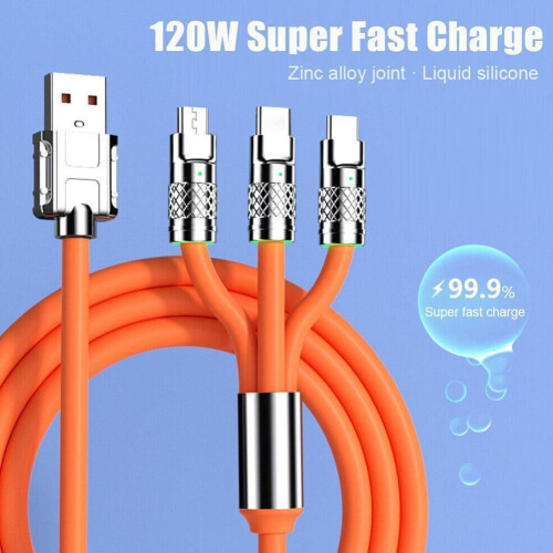 Universal USB charging cable3-in-1fast charger 1