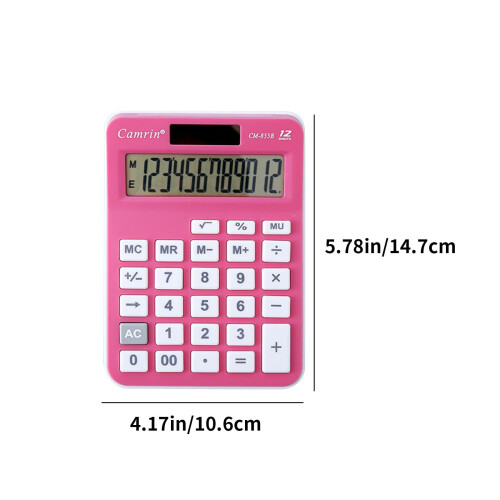 Calculadora de mesa básica com visor LCD de 12 dígitos 2