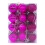 Hot Pink Shatterproof Plastic Christmas Ornaments 24 pcs 2