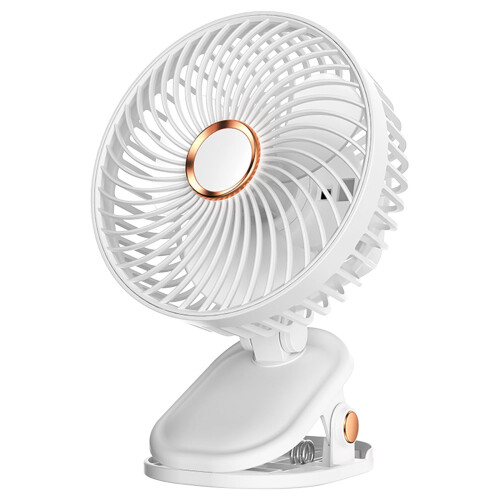 Kayannuo foldbar klipsventilator USB genopladelig hvid 1