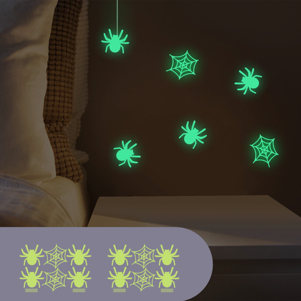 Halloween Wall Decals Glow-In-The-Dark 12 Pcs 901175818301