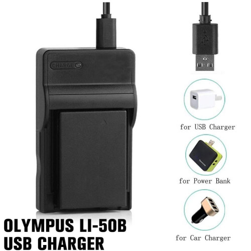 Olympus LI-50B kamerabatterilader USB 1