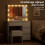 ALFORDSON Coiffeuse Maquillage Miroir Vanité Éclairage LED Chambre à Coucher 6