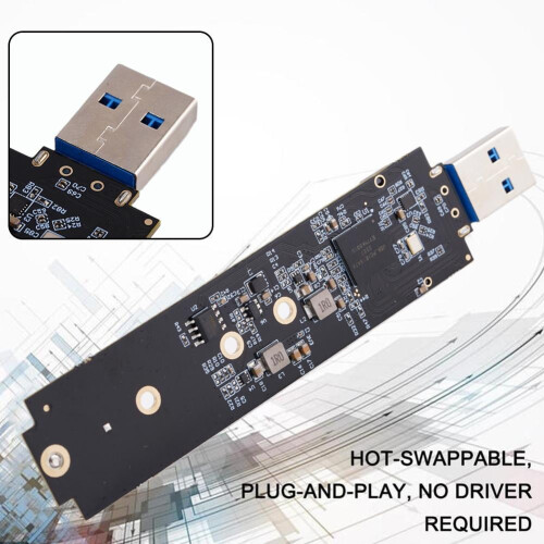 NVMe-zu-USB-Adapter für M.2-SSD USB 3.1 Typ A 2