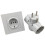 EU/DE Dreifachsteckeradapter mit Schutzkontakt N4I6 3