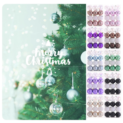 Bolas decorativas de Natal transparentes, 6 cm, 24 unidades. 2