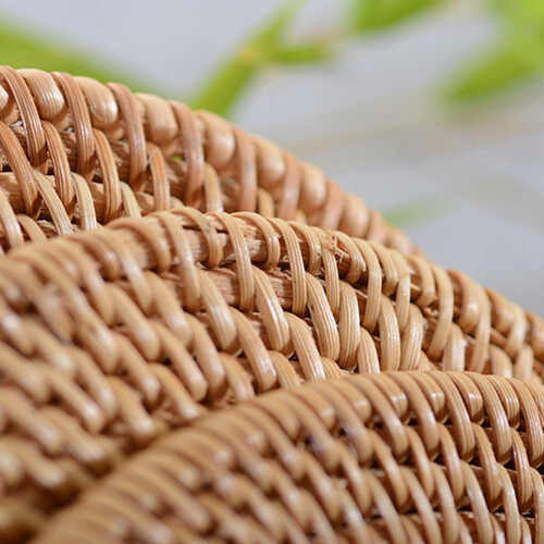 Geweven rotan onderzetters/placemats (6 stuks) 2