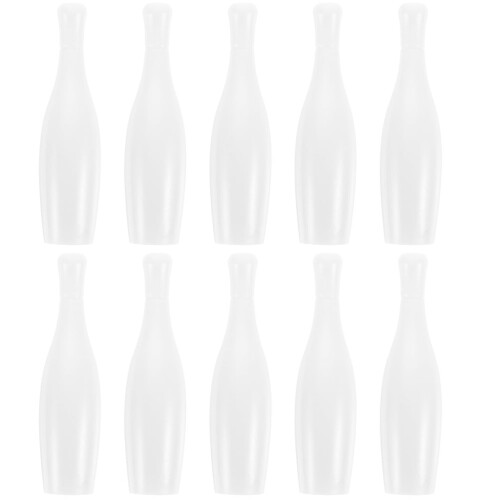 Bowling ball toy mini desktop game set 10 pcs white