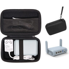 Estuche para router GL.iNet Beryl GL-MT1300 con adaptador de corriente.