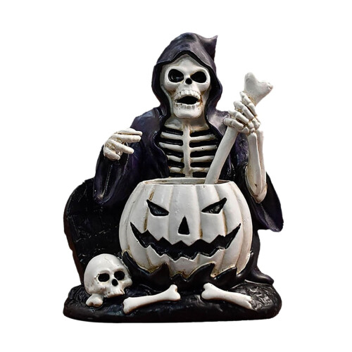 Δίσκος επιδόρπιο για πάρτι με κρανίο για το Halloween με ρητίνη 1