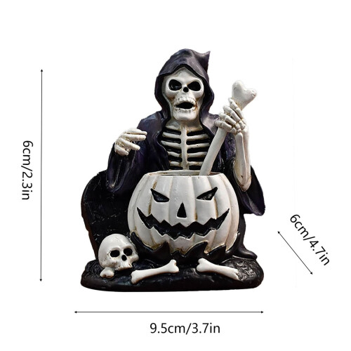 Δίσκος επιδόρπιο για πάρτι με κρανίο για το Halloween με ρητίνη 2