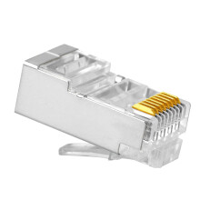 Konektor pro ethernetový kabel RJ45CAT6, stříbrný, 100 ks