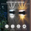 Solcellsdriven LED-vägglampa för utomhusbruk, 4-pack 2