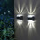 Solcellsdriven LED-vägglampa för utomhusbruk, 4-pack 6