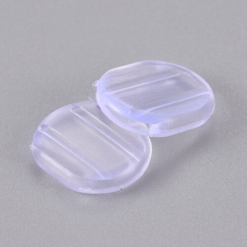 Silicone Earring Pads Clear 10x9x2mm 20 pcs 1