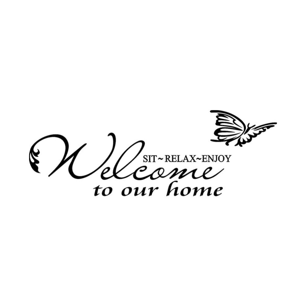 Welcome Home Wall Stickers Removable Vinyl Mural 901175827075