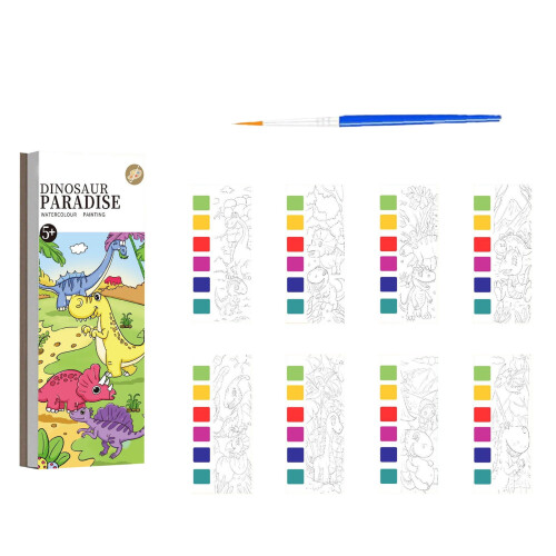 Libri per dipingere ad acquerello per bambini con pennello, 1 set 1