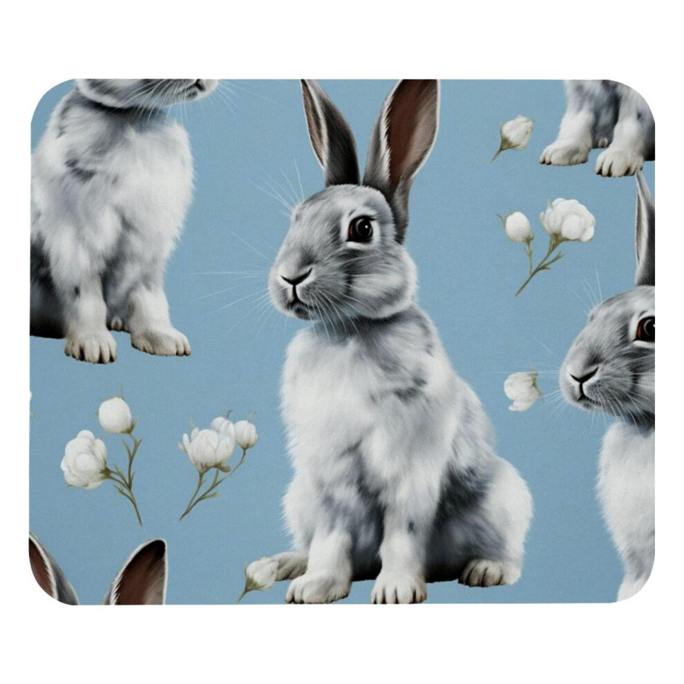 Flowering Rabbit Mouse Pad 8.3 X 9.8 Inch Non-Slip 354484128133
