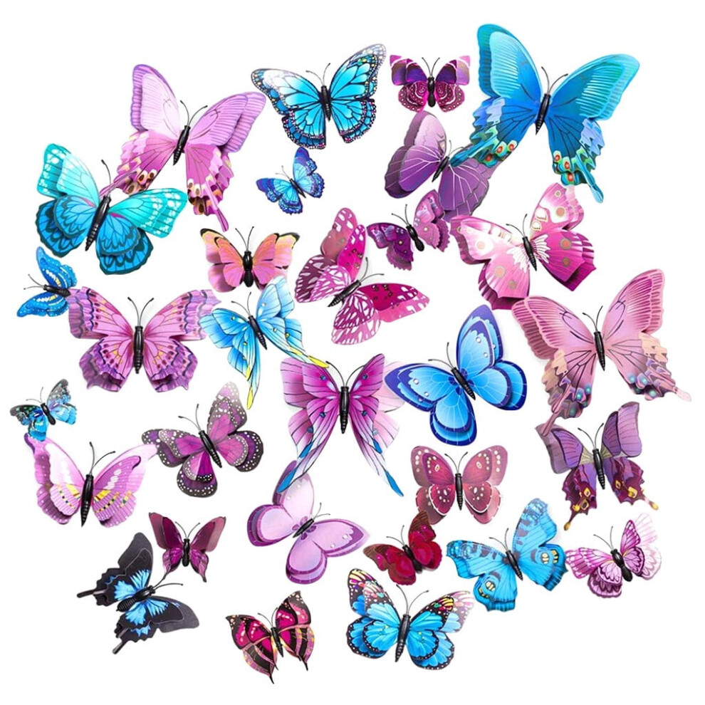 Butterfly Wall Stickers 3D Diy Home Decor 901175827136