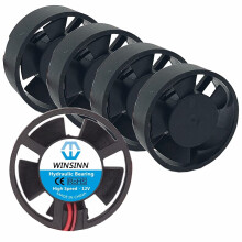 Ventoinha sem escovas redonda de 30 mm e 12 V com rolamento hidráulico