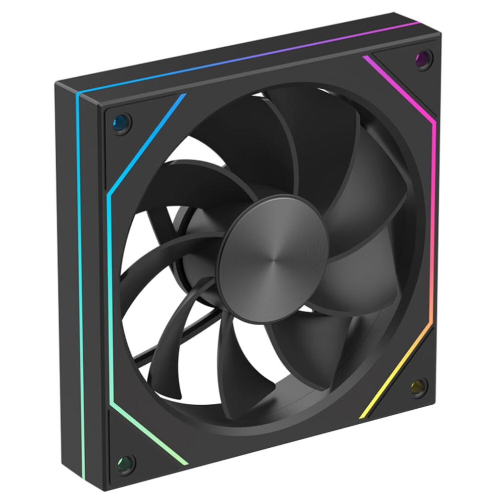Jixopn Rgb Case Fan 12Cm 5V 3-Pin Pwm Silent Black 354484127761