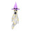 Halloween vindflag polyester glødende ansigt 1 stk. 2
