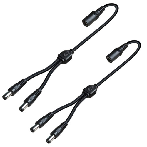 DC-Stromverteilerkabel 5,5 mm x 2,1 mm, 2er-Pack