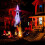 Halloween vindflag polyester glødende ansigt 1 stk. 3
