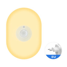 Intelligentes Nachtlicht mit Sprachsteuerung, warmweißes RGB-Weiß (1 Stück)
