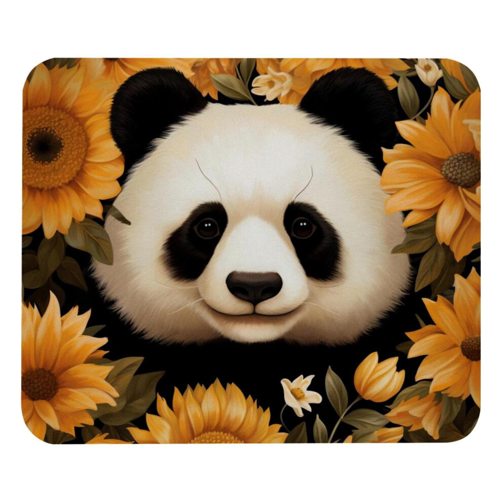 Panda Sunflower Desk Mat Small Rubber Base 354484128577