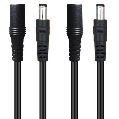 Καλώδιο επέκτασης DC 5,5 mm x 2,1 mm αρσενικό σε θηλυκό 3 ft-2-pack