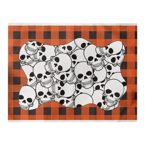 Σουπλά κολοκύθας για το Halloween από βαμβάκι, λινό, 4 τεμάχια 1