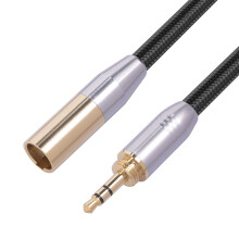 Câble vidéo mini XLR 3,5 mm vers jack 0,3 m, âme en cuivre pur