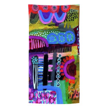 Giyblacko übergroßes Mikrofaser-Strandtuch, Batikmuster, 30 x 60 Zoll