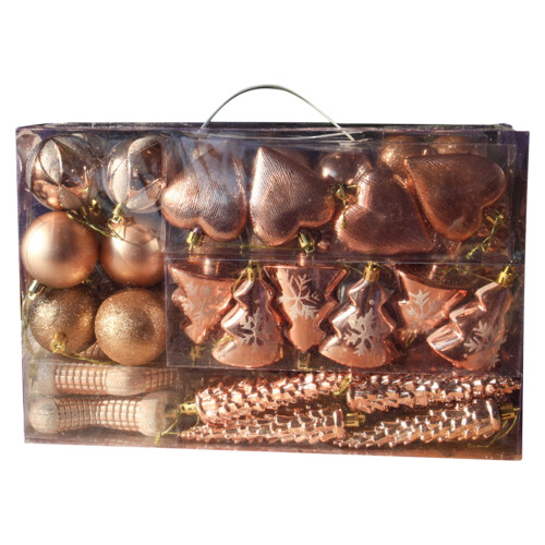Boules de Noël à paillettes - 72 pièces