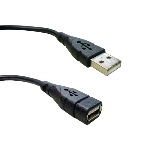 USB kabel AA samec-samice 1,8 m černý USB 2.0