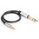 Sort 3,5 mm til 6,35 mm hovedtelefonadapterkabel 1
